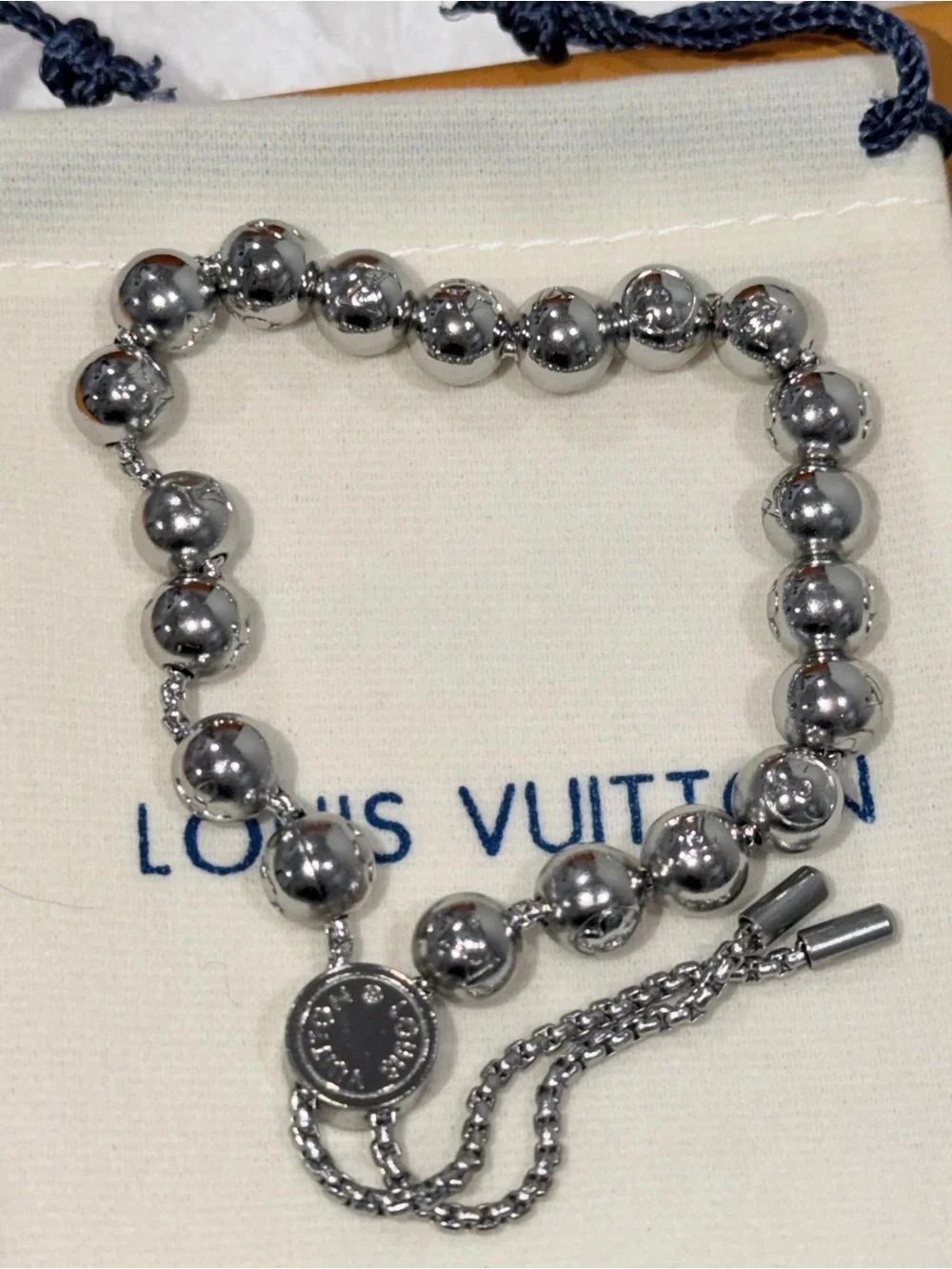 Fashion Silver Bead Adjustable Bracelet